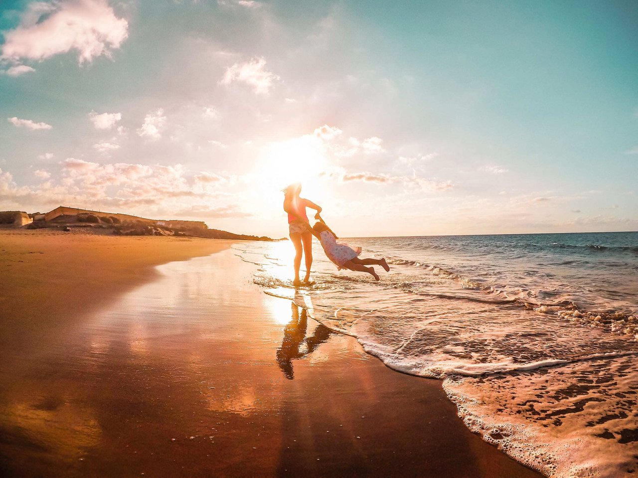 Family on a beach