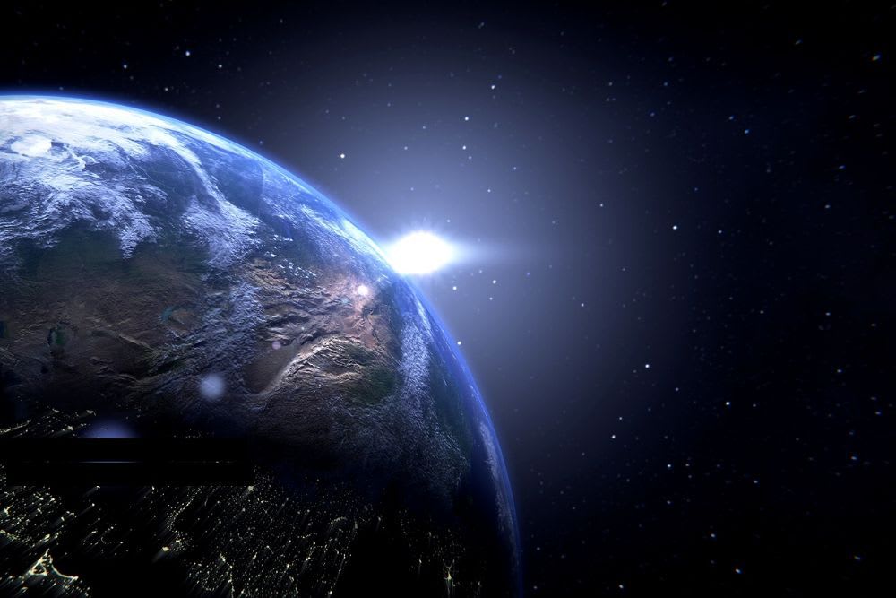 Image of Earth viewed from space. Used for Earth Hour Live 2020.