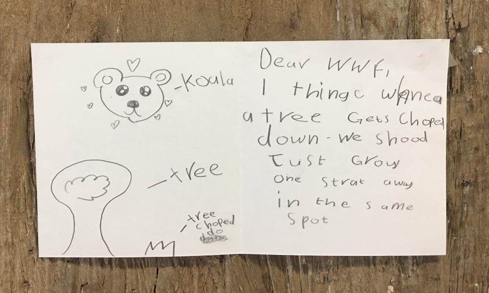 Love letter to nature stating when a tree is chopped down, we should grow another one