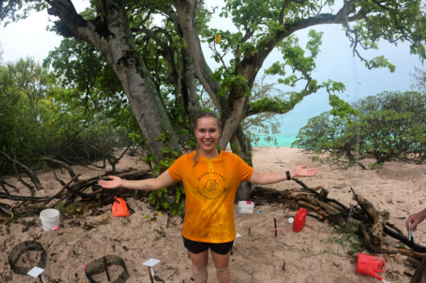 Larissa Young working on the Turtle Cooling Project