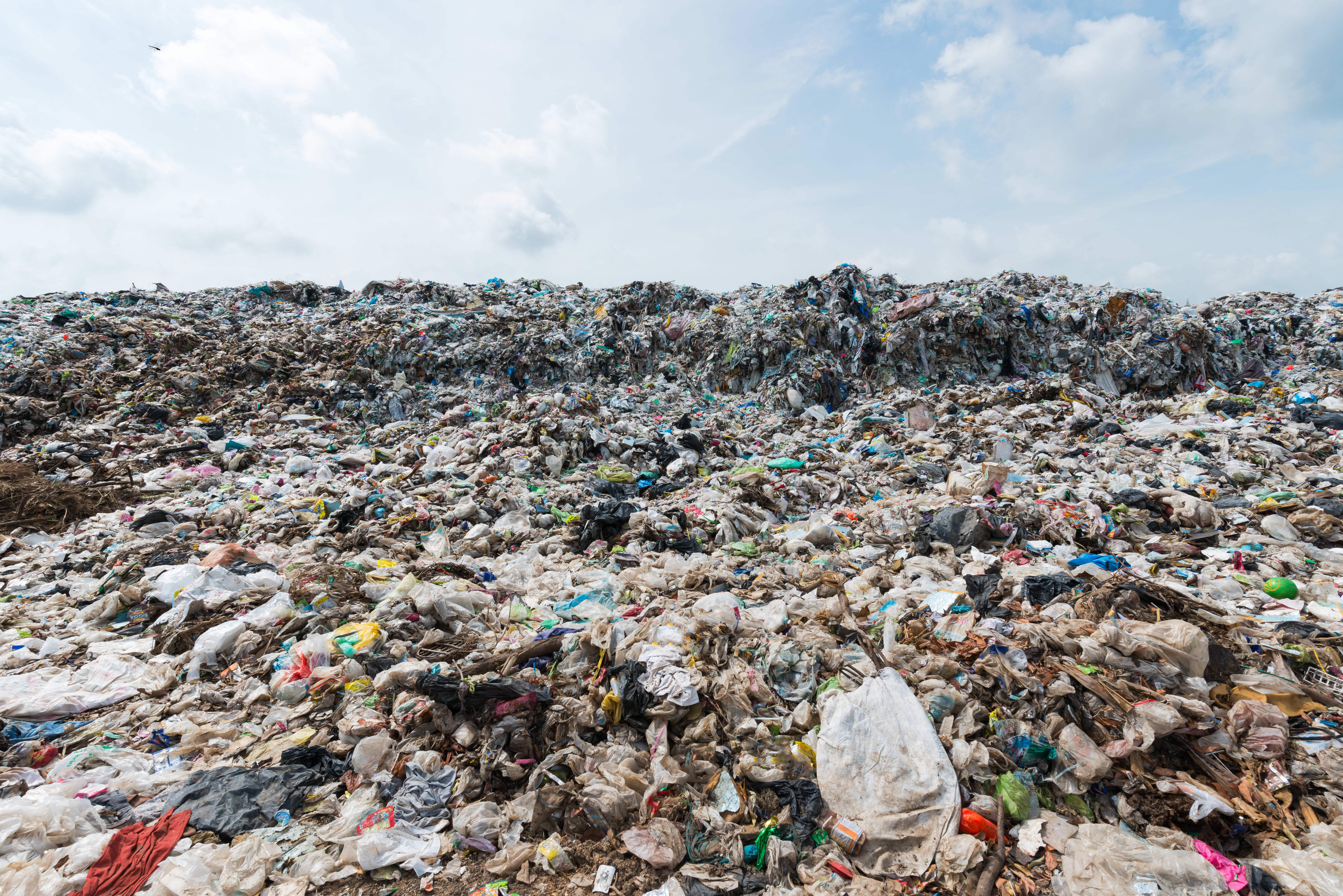 Mountain garbage in Municipal landfill for household waste