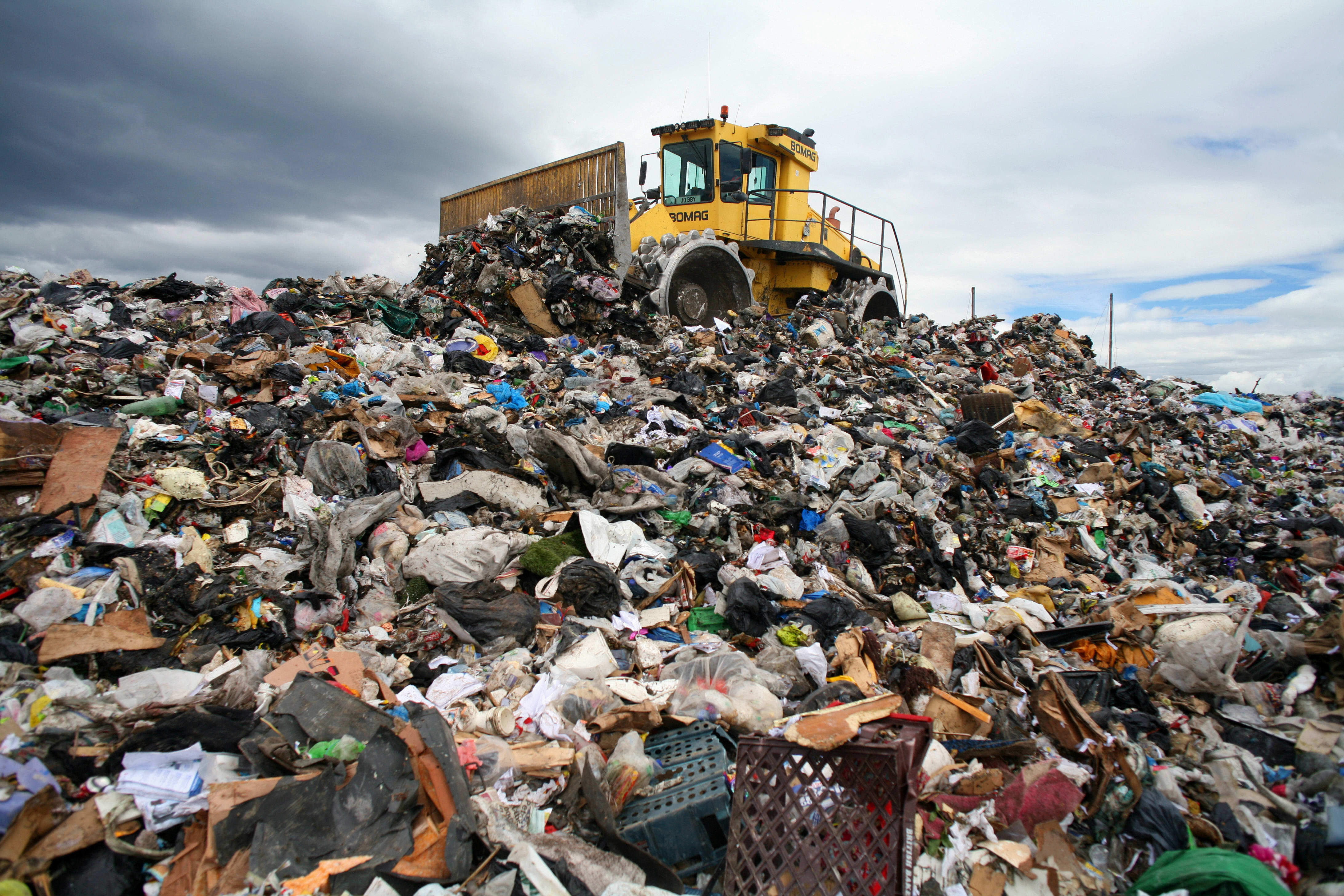 Dunbar landfill site in Scotland, UK