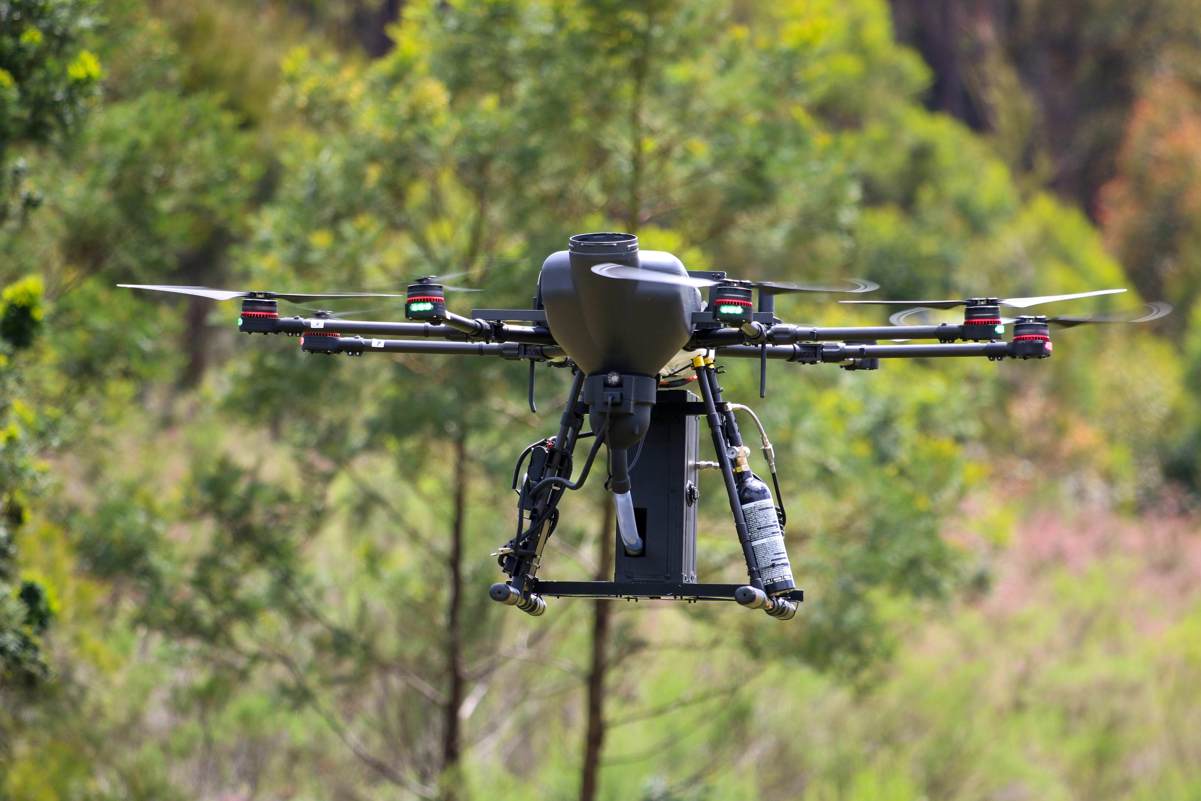 An AirSeed Technologies drone that can plant up to 40,000 seeds a day