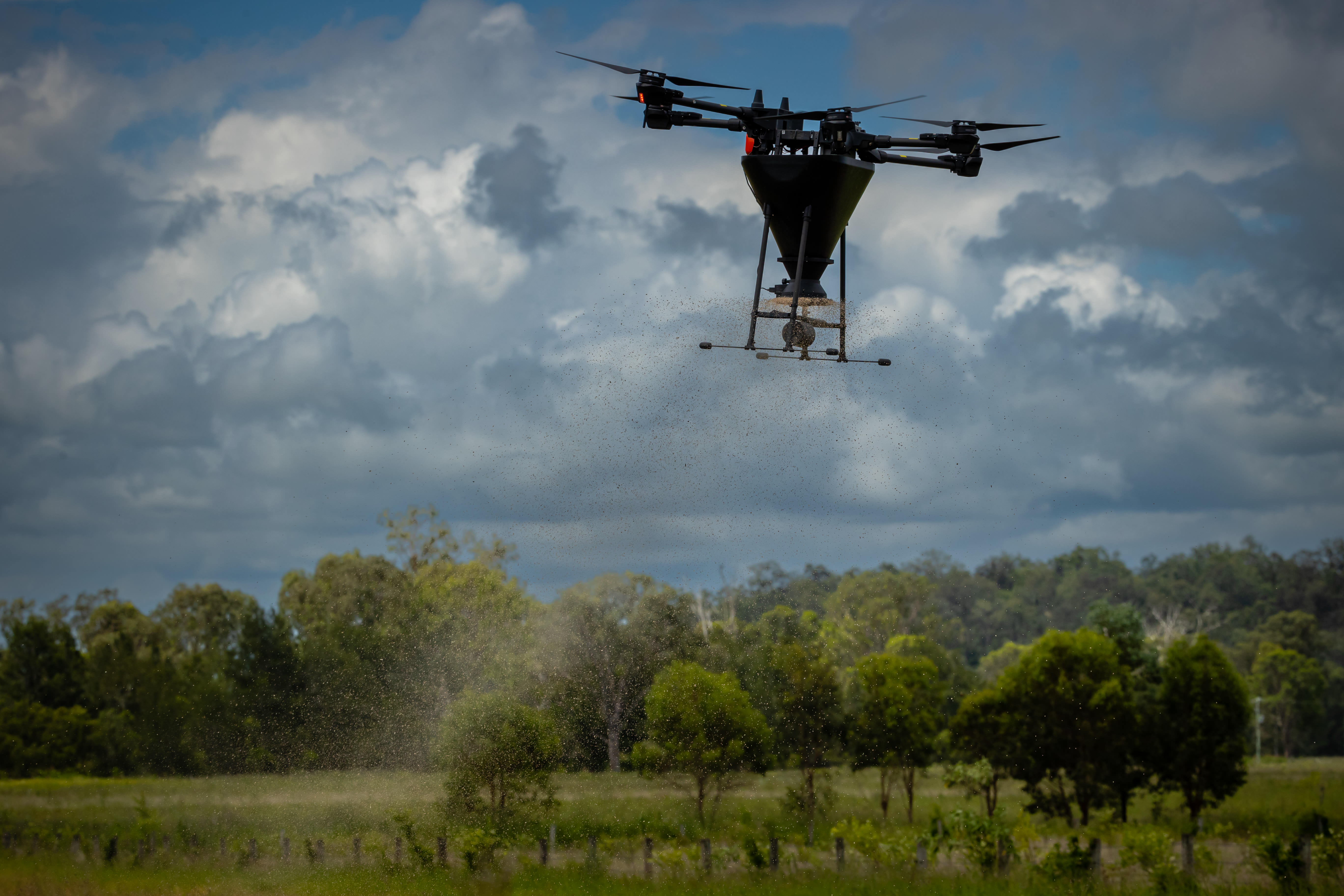 Dendra Systems drone seeding in Hidden Vale, Qld