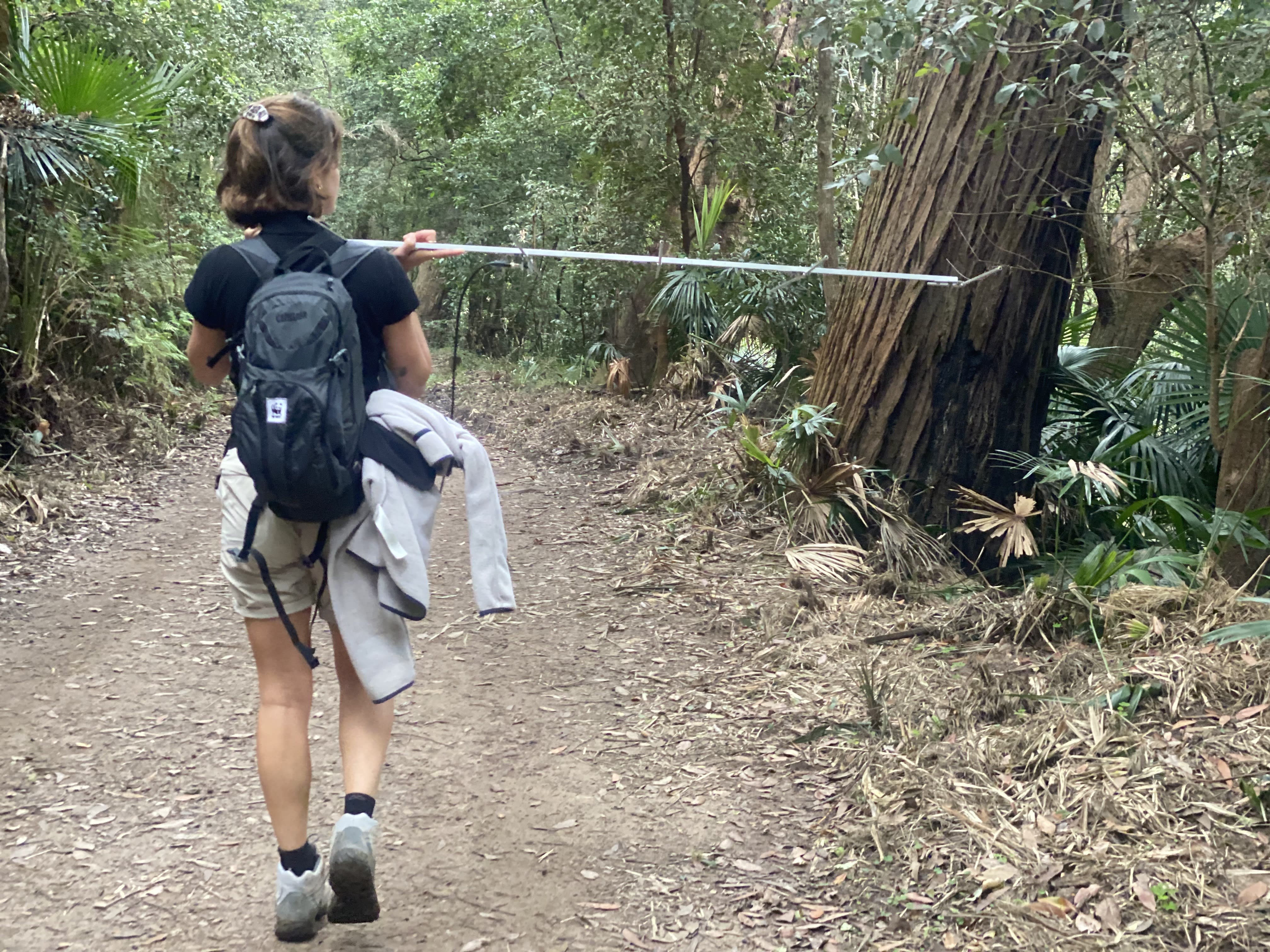 Fran Roncolato monitors platypus with VHF