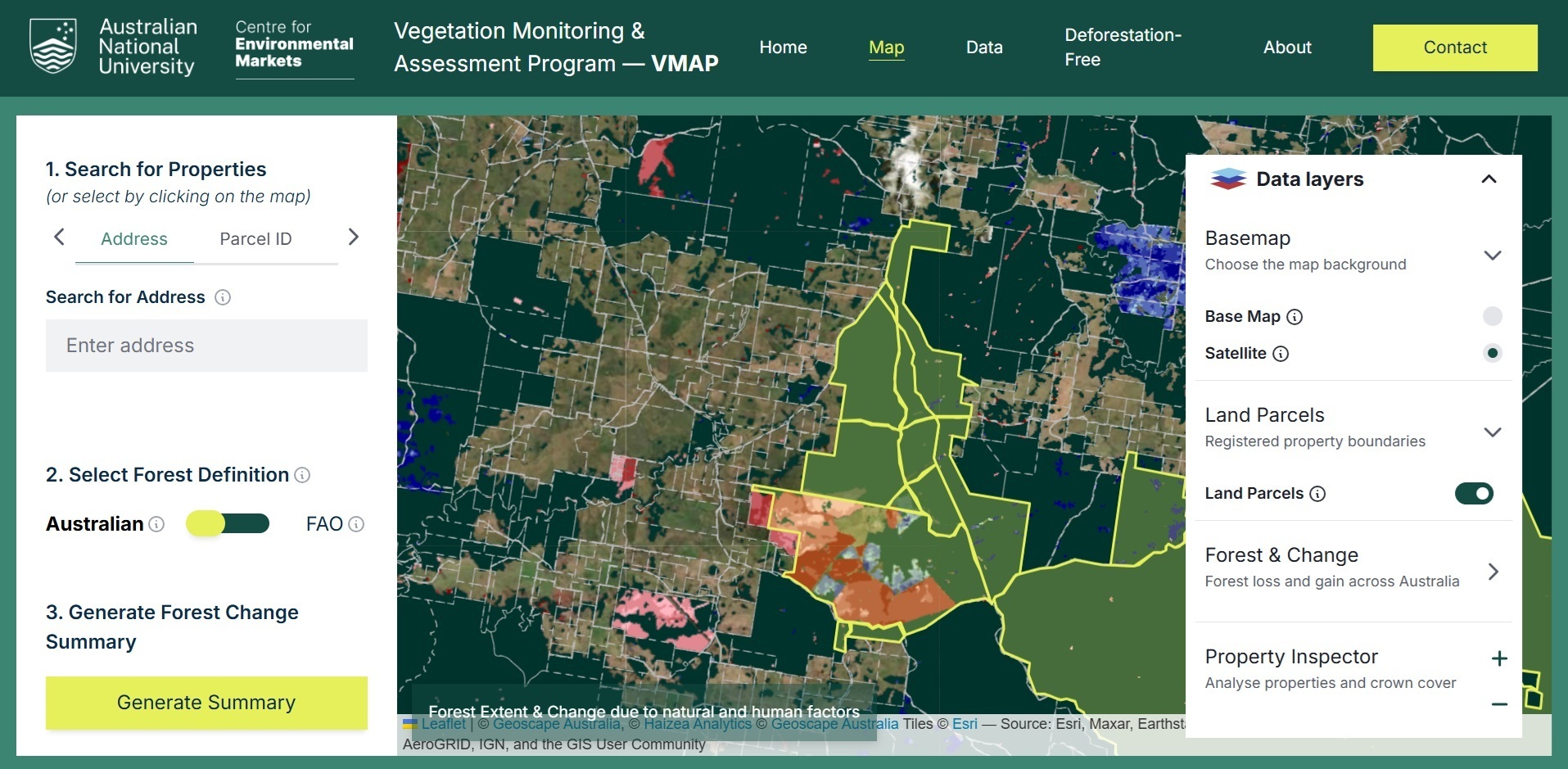 Screenshot from vmap.au