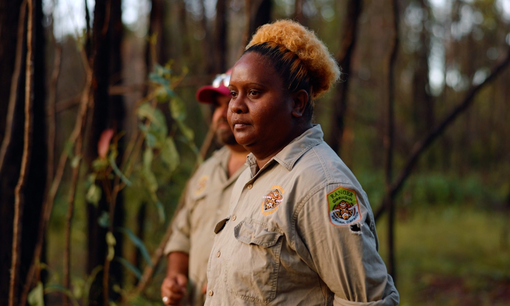 Jirrbal Traditional Owners Kayla Henry and Andrew Congoo of Girringun rangers