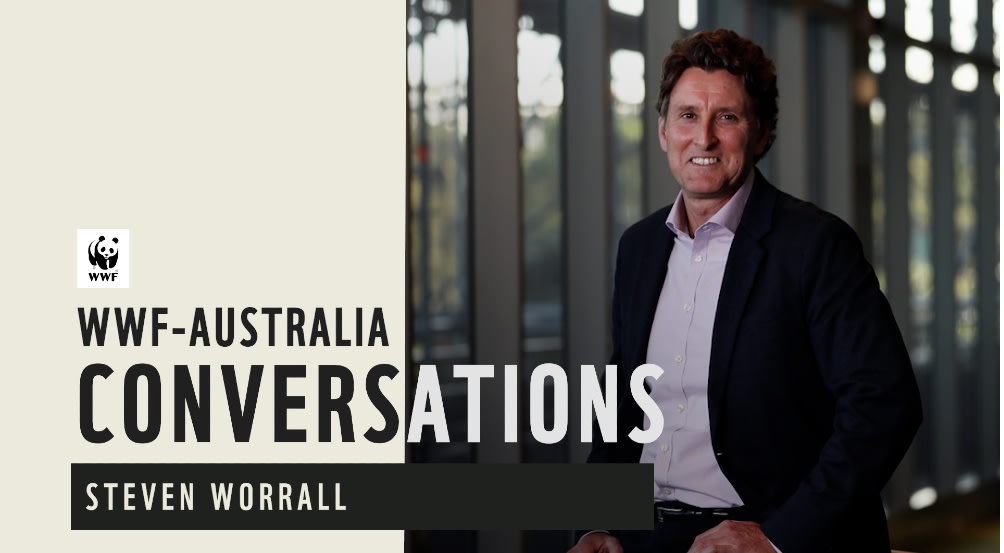 Steven Worrall in conversation with Dermot O'Gorman (supplied)