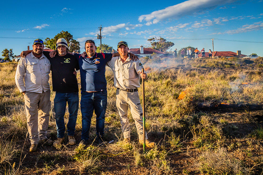Dhilba Guuranda-Innes National Park Ranger and Narungga, Nukunu man Dion Bromley, Narungga man Peter Turner, Narungga man Tyson Baker, Dhilba Guuranda-Innes National Park Ranger and Narungga man Aaron Smith
