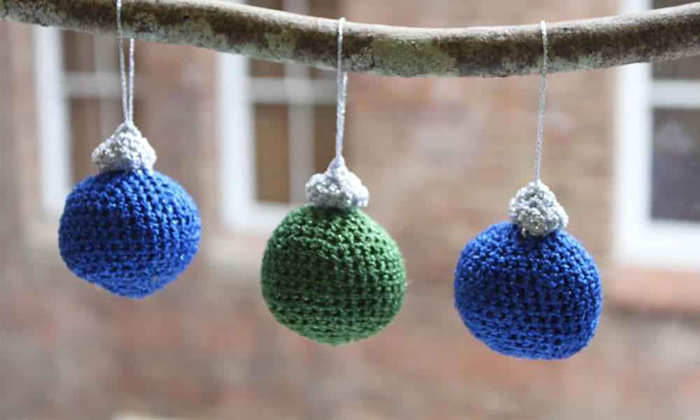 Crochet Christmas baubles