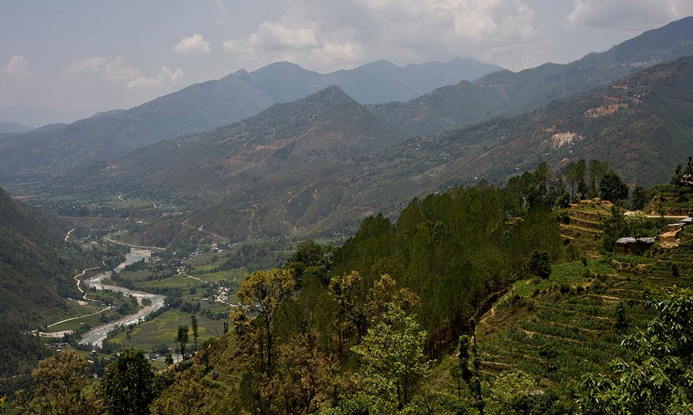 Landscape view of the Langtang National Park
