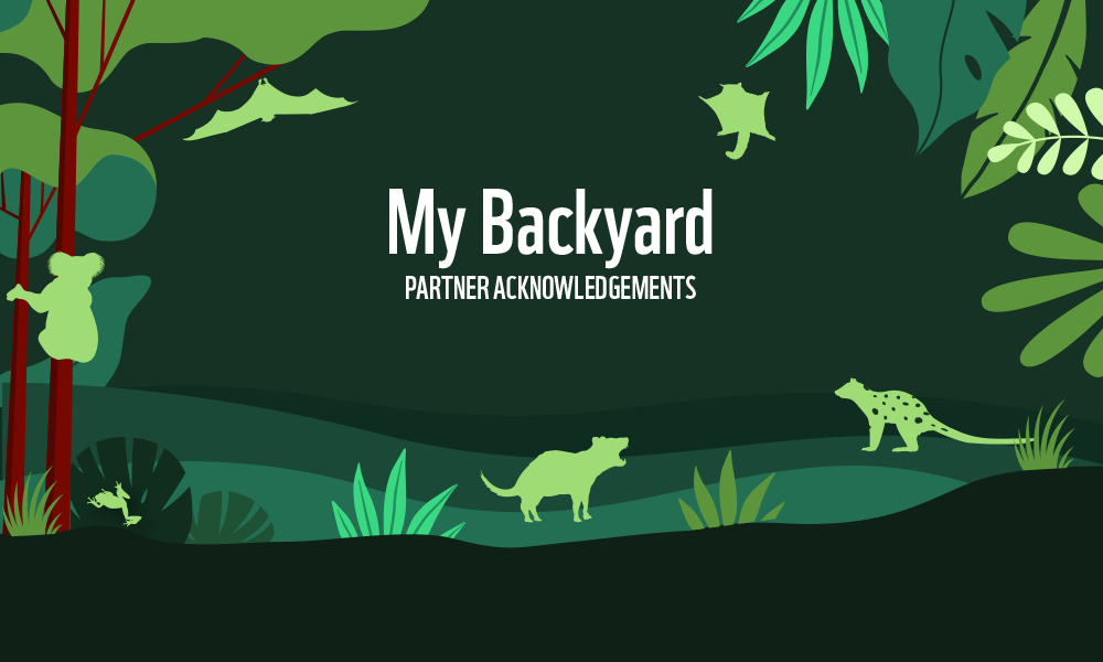 My Backyard tool partner acknowledgements