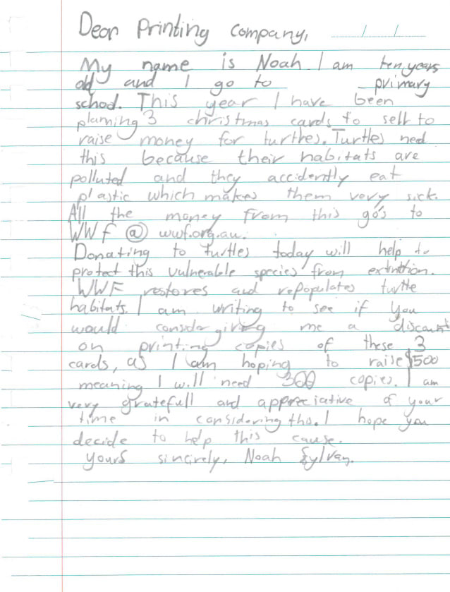 Noah's letter