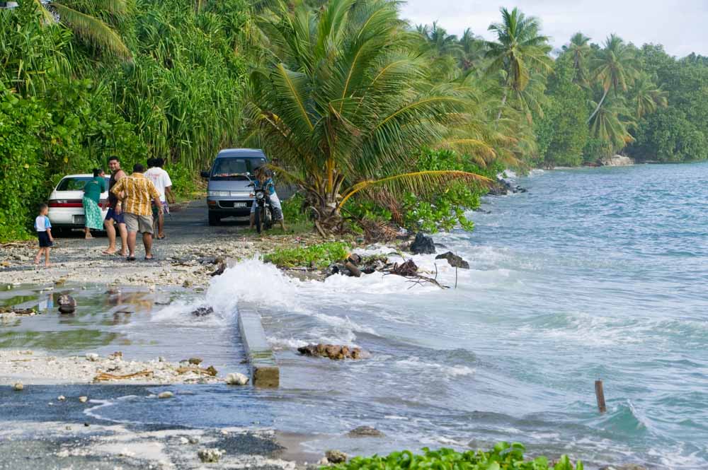 The pacific island of Tuvalu has the greatest risk of rising sea levels as a result of global warming