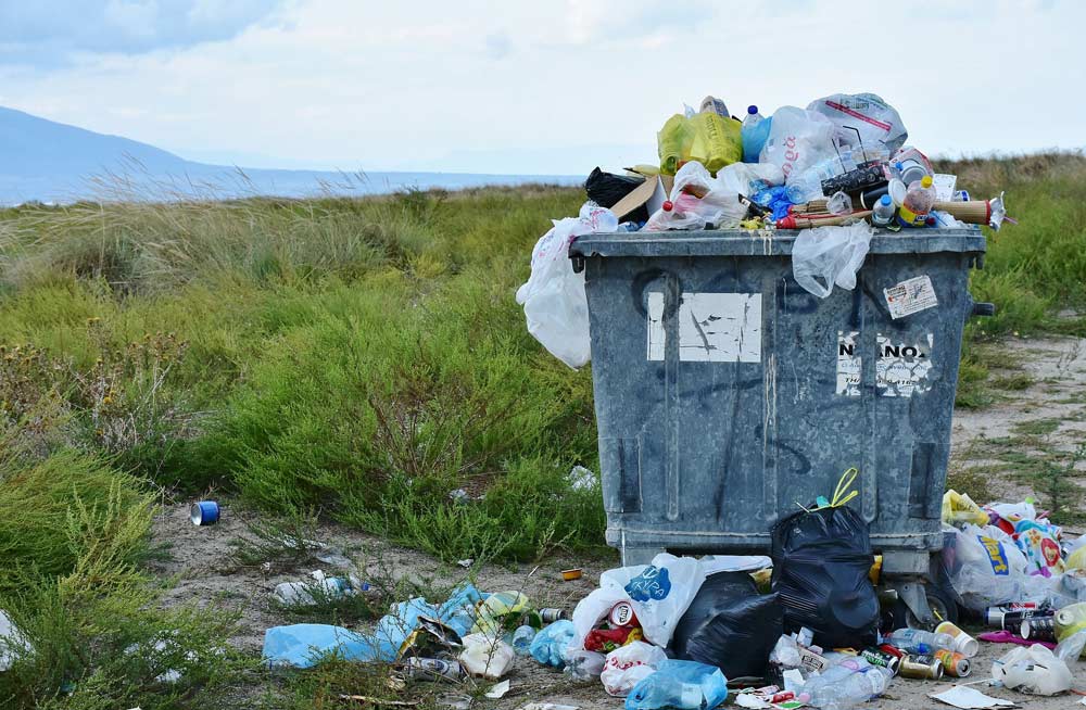 Overflowing garbage bin CC0 RitaE / Pixabay