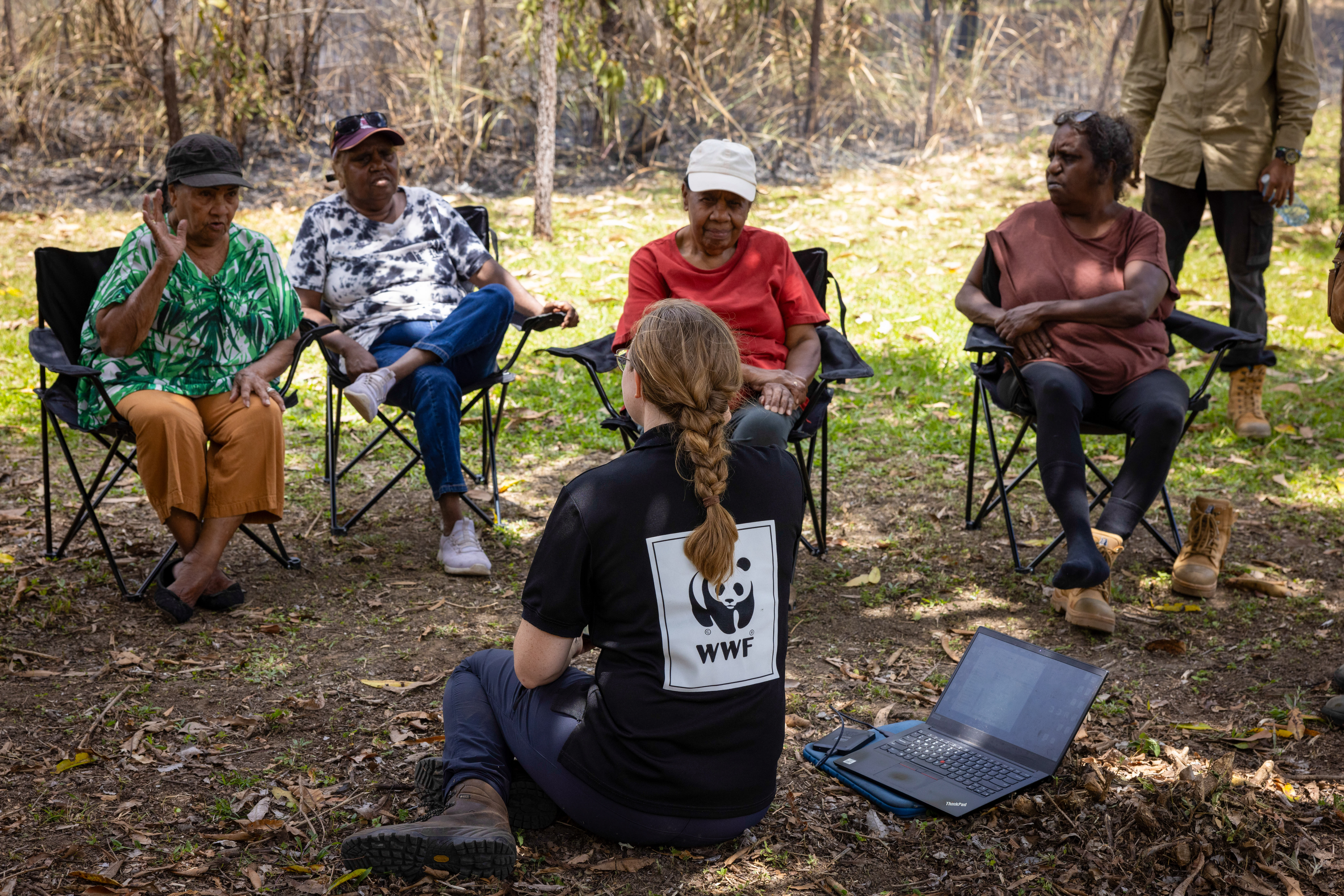 Emma Spencer talks to Djabugay women Elders