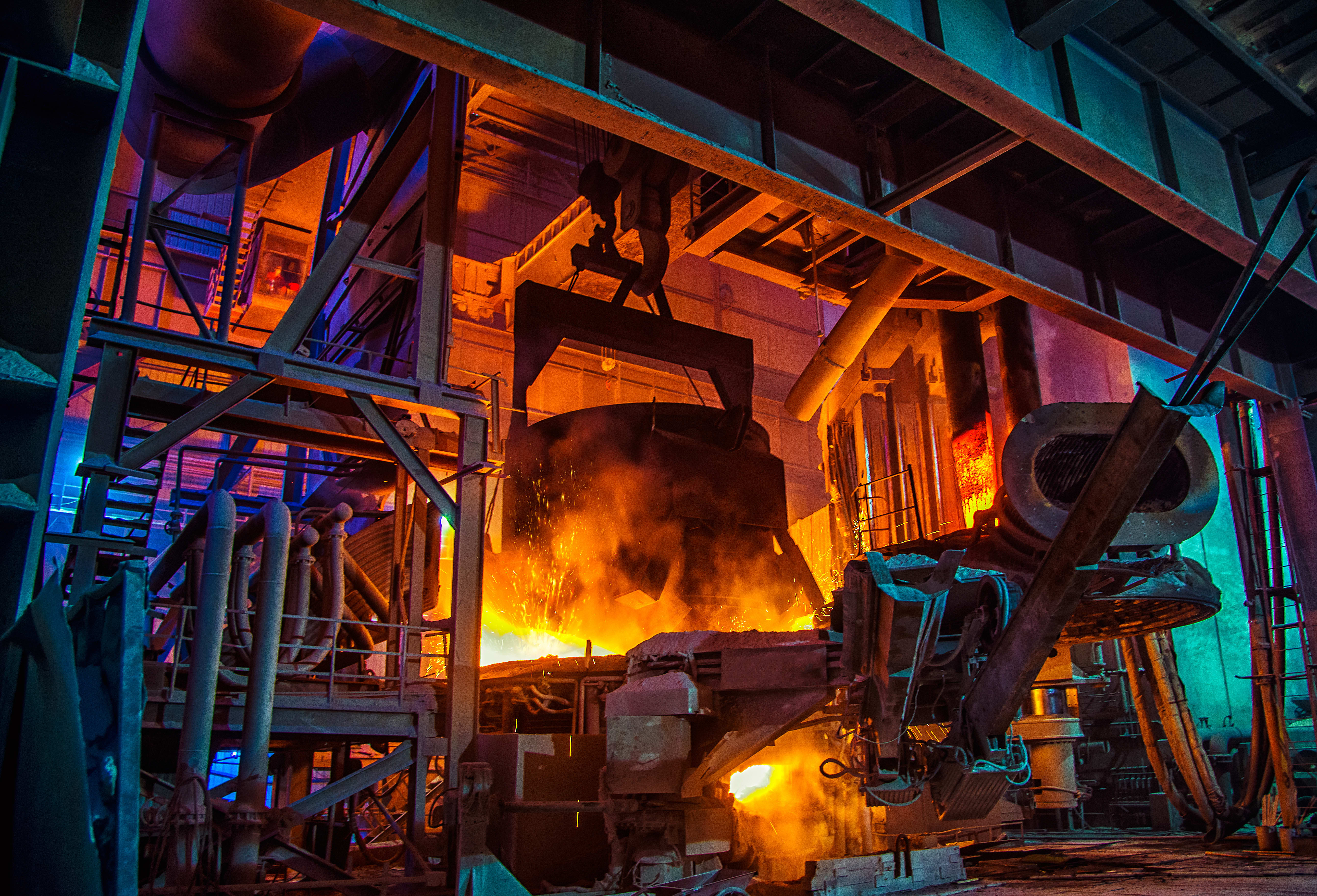 Steelmaking workshop.