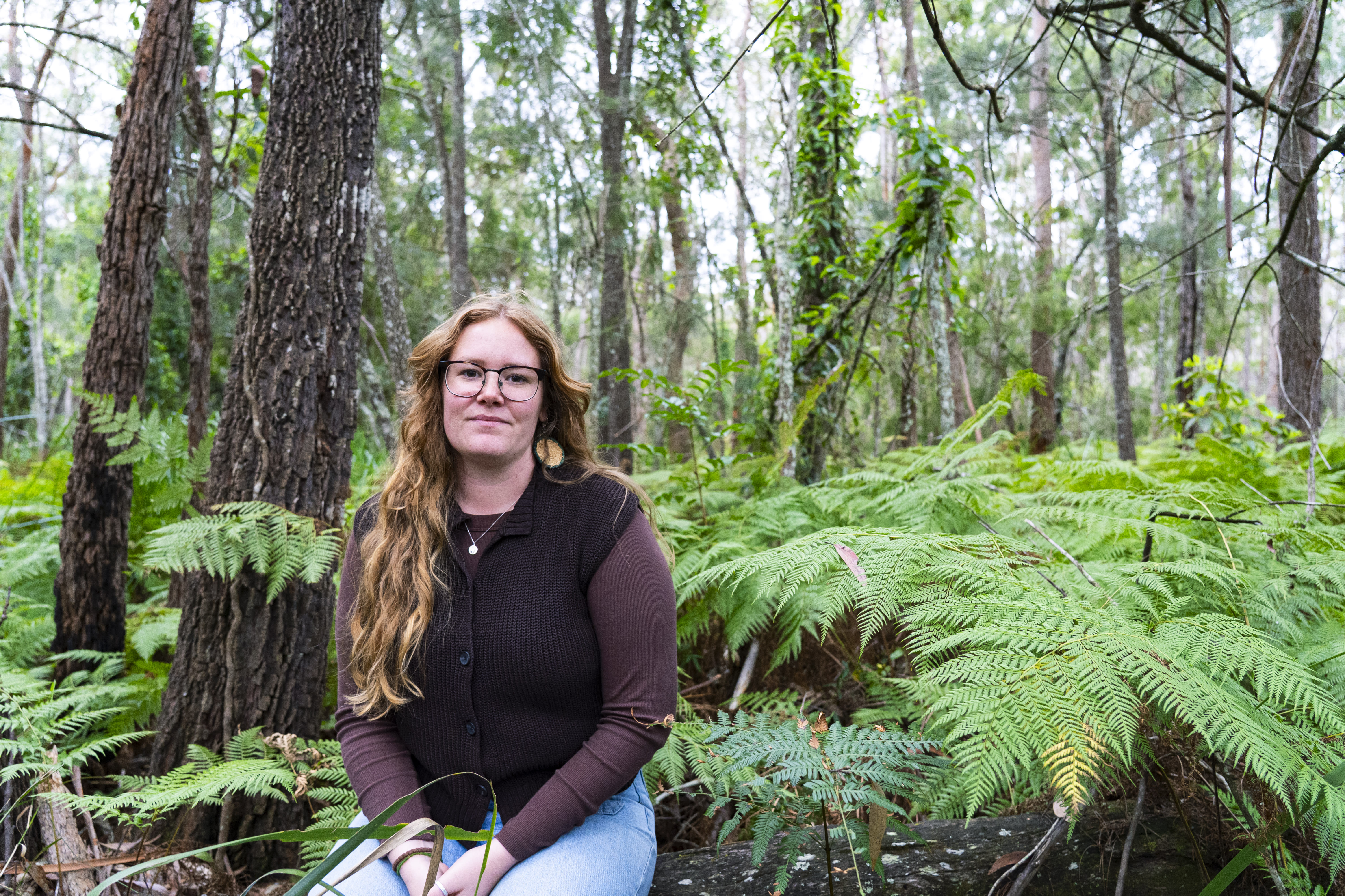 Takesa Frank in a forest at Narrawallee.